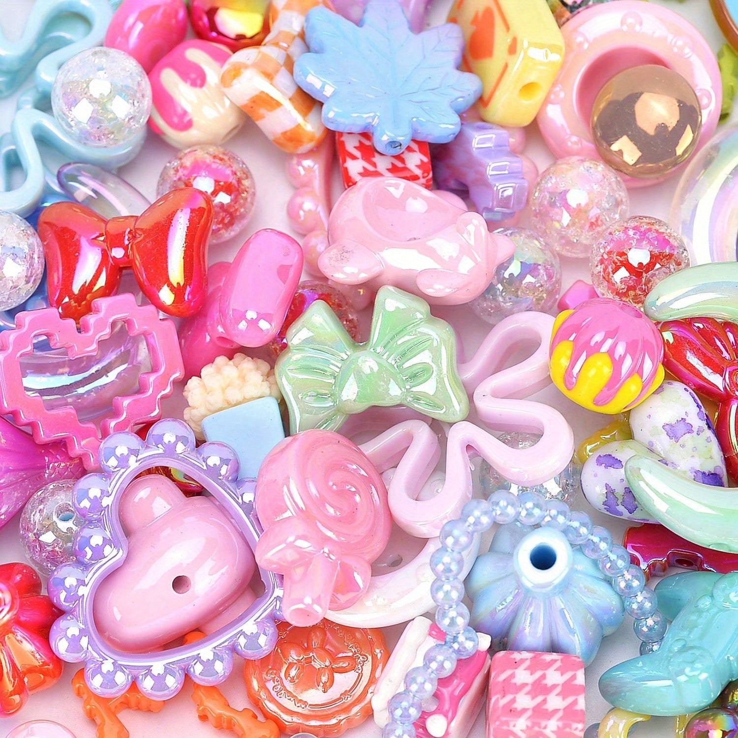 TEMU 20 Mixed Color Random Beads Bead Making Kit, Suitable For Bracelets, Earrings, Necklaces, Keychains