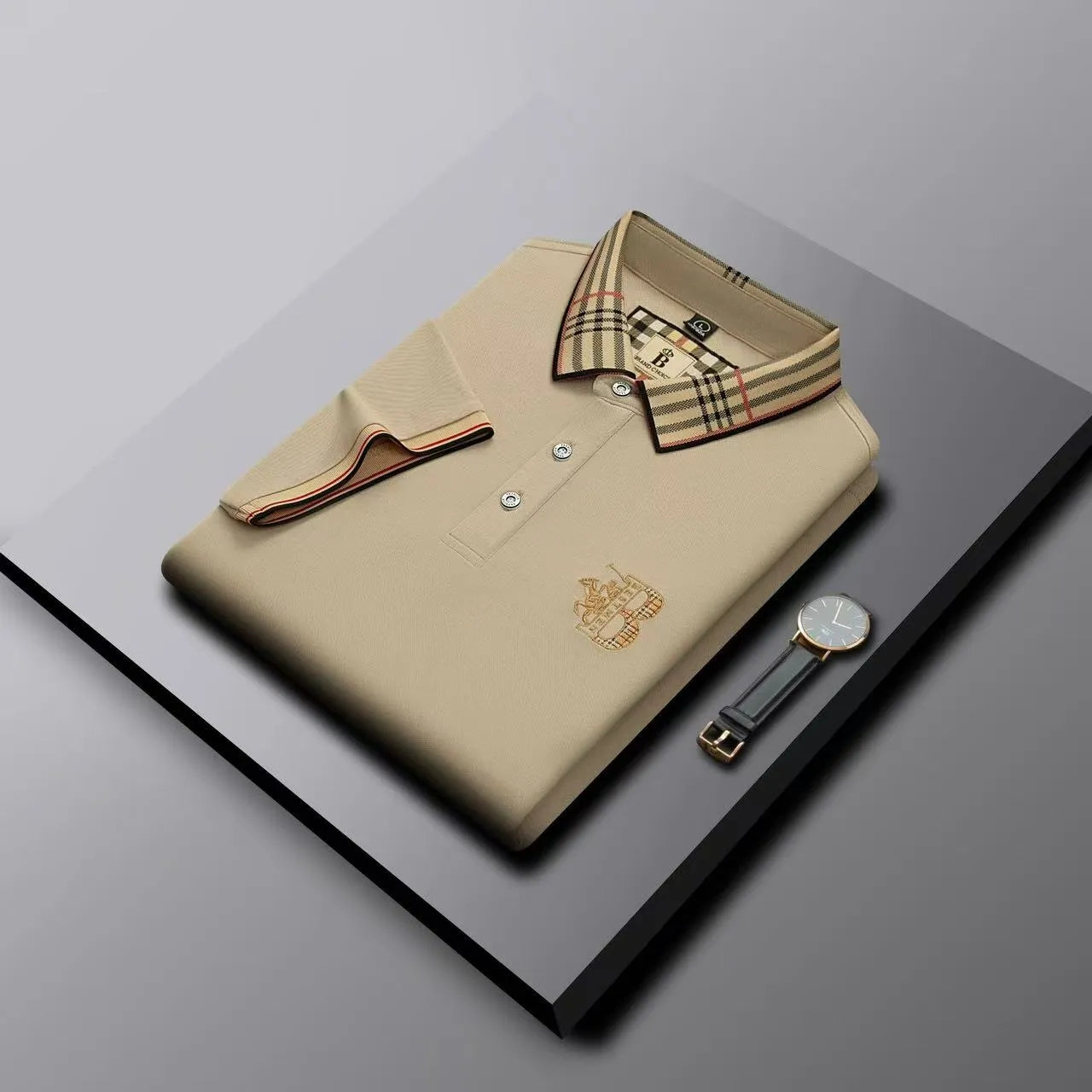 Men&#039;s Polos Summer Casual Solid Color Polo Shirt Slim Fit Lapel Short Sleeve Top Versatile Collar For A Slimmer Silhouette size M-4XL