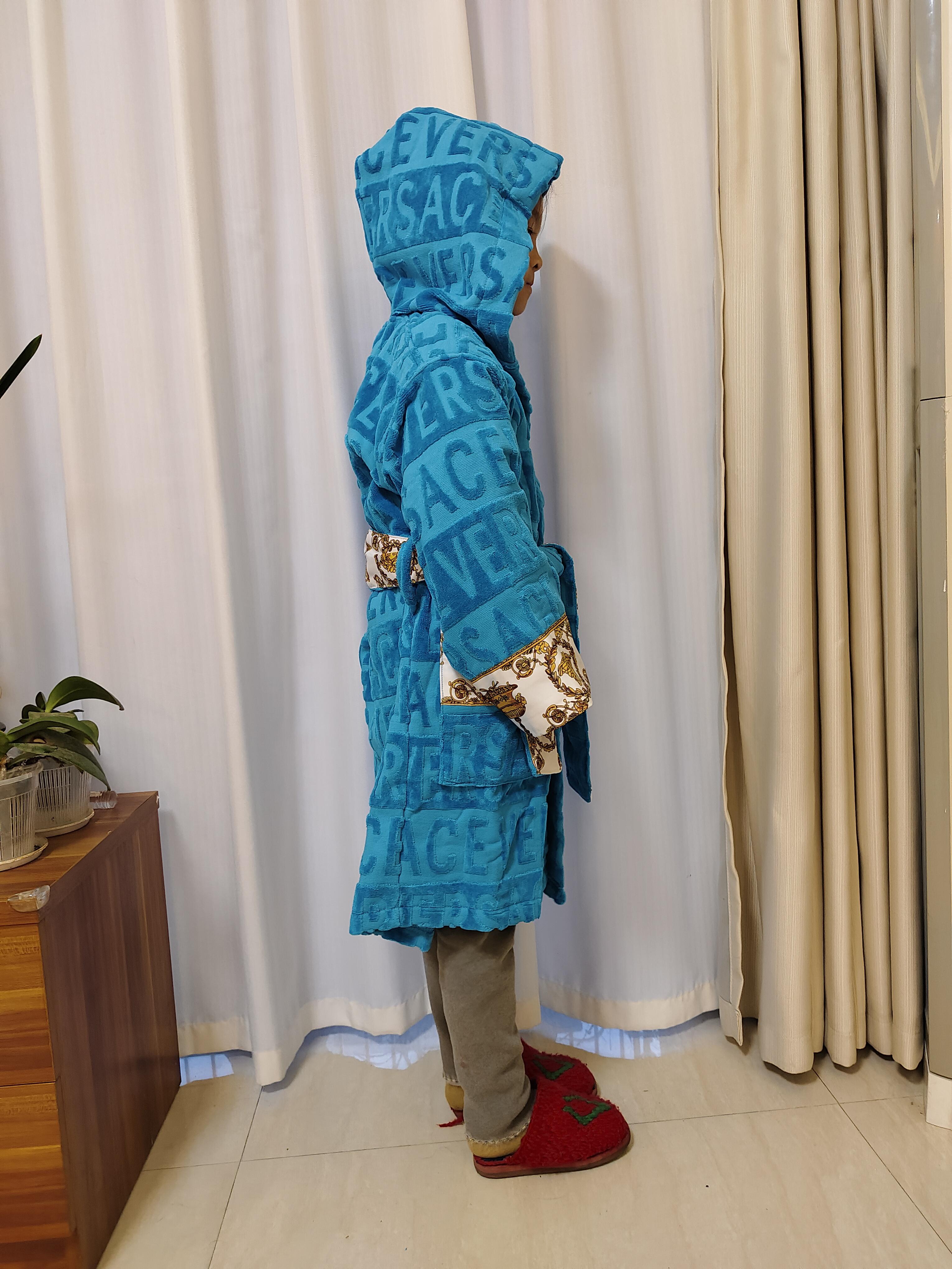 Family Matching Robe Child Jacquard Sleepwear Robes Father Baroque Robe With Waist Belt Kids Girls Bath Robe Thick Dressing Gowns Mom Bath R HX