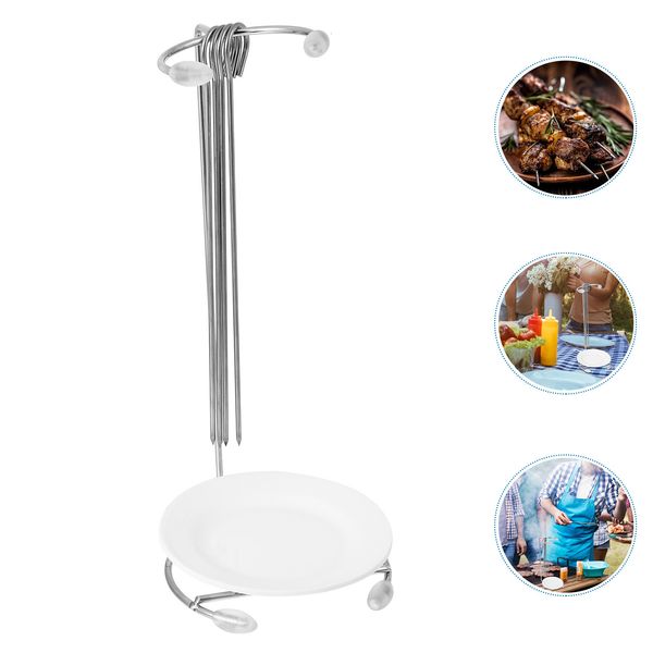 BBQ Grills Hanging Rack Kebab Outdoor Shish Kabob Skewers Grill Accessories Roast Bracket 230706