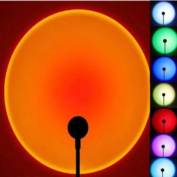 Sunset Light LED USB Rainbow Neon Night Light Projector Wall Atmospheric Lighting Bedroom Decoration Gift Totoro Light X250128