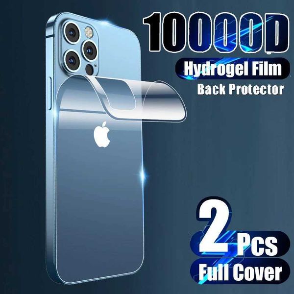 Cell Phone Screen Protectors 2PCS For iPhone 13 12 Mini 11 Pro Max Back Screen Protector For iPhone Se 2020 XR XS Max X Hydrogel Film 6 6s 7