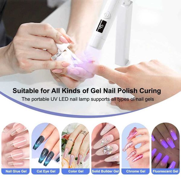 UV LED Nail Lamp Mini UV Nail Lamp for Manicure Portable Nail Dryer Stand Lamp Professional Ultraviolet Mini Nails Drying Light M240729