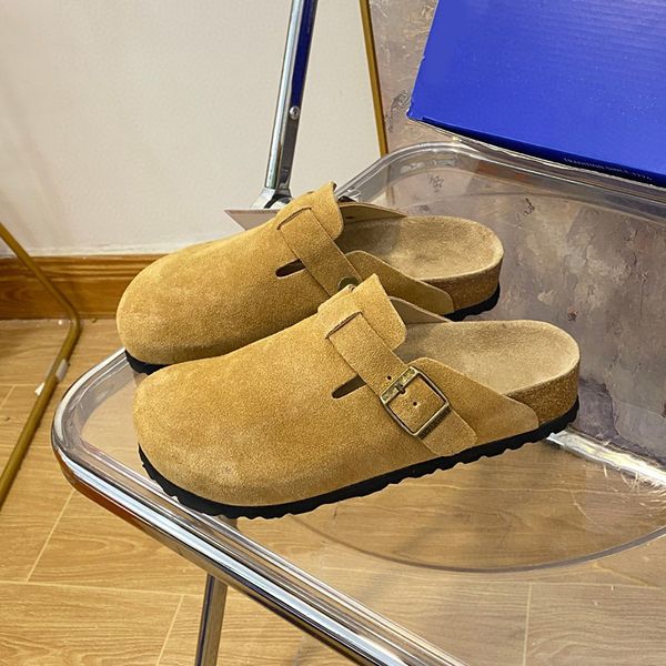 Clogs designer sandals leather slides designer women designer slippers fur suede flat walking platform solid color luxury designer shoes fas