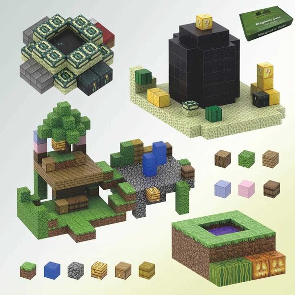 Magnetic Blocks Magnetic Blocks-Build Mine Magnet World Set for Boys Girls Age 3+Sensory Toys for Toddlers Gifts Creative s Games s Toy S241