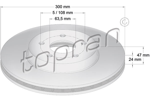 Brake Disc TOPRAN 301 956