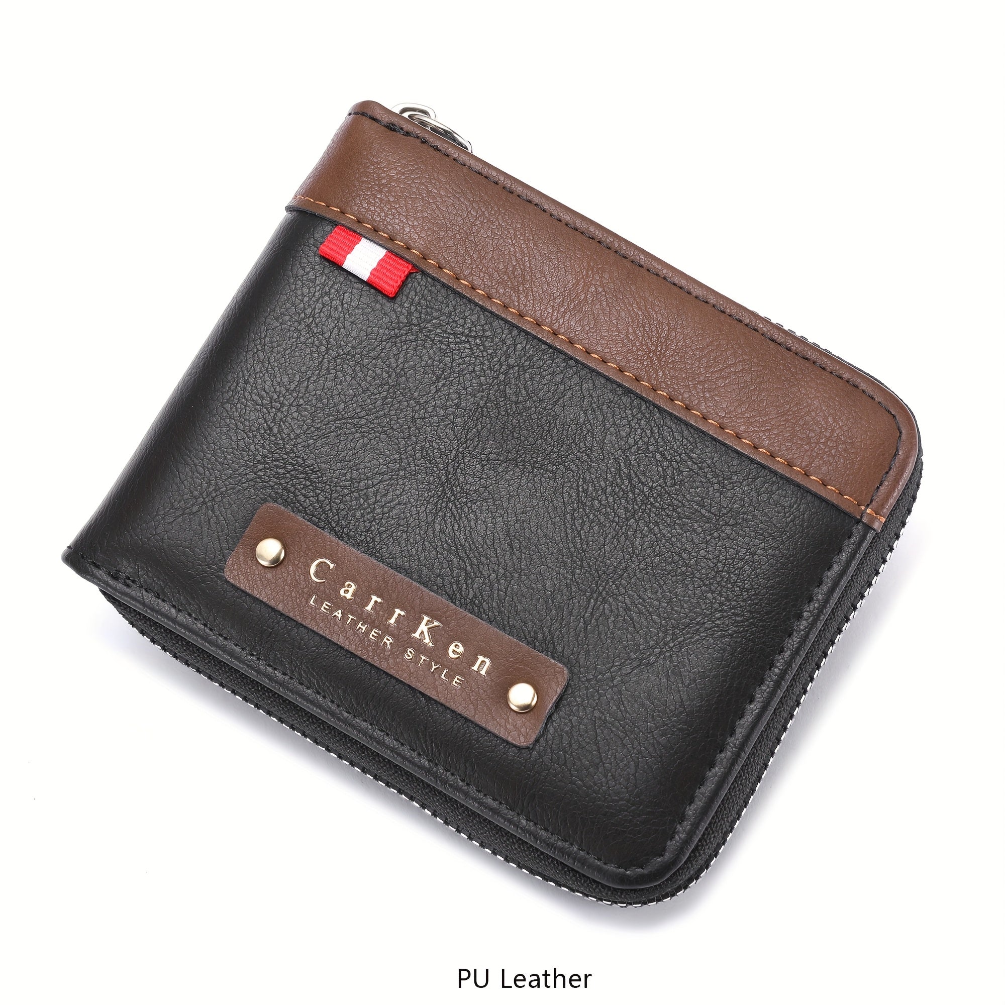 TEMU 1pc ', Multi-functional Zipper Wallet, Versatile Multi-card Slots Card Holder, Men's Christmas Gift