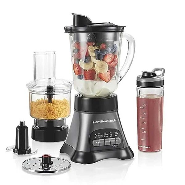 Juicers Portable 3-in-1 Blender Food Processor Combo Glass Jar Travel Cup Vegetable Chopper Smoothie Maker Blender 700W Durable J241114