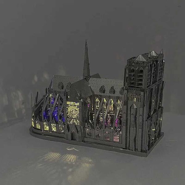Notre Dame De Paris 3D DIY Metal Jigsaw Puzzle Creative Children Educational Toys CI240817