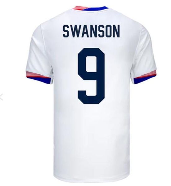 Men&#039;s T-Shirts 2024 USA Soccer Jerseys Copa America Woman Kit 24 25 Player Version Home Away Football Shirts PULISIC SMITH Q240617