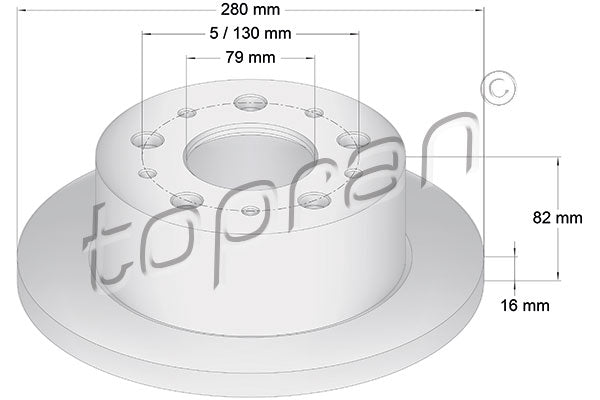 Brake Disc TOPRAN 721 184