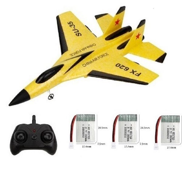 Electric-RC Aircraft SU-35 RC Glider Plane 2.4G Remote Control Drones Airplane Model RTF UAV Xmas Children Gift Assembled Flying Toys 230509