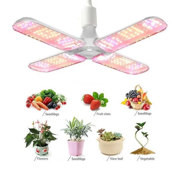 Other Garden Supplies 24W 36W 48W LED Grow Light E27 Foldable Phyto Lamp Full Spectrum SMD2835 Bulb for Indoor Plants Bloom Flowering Grow L