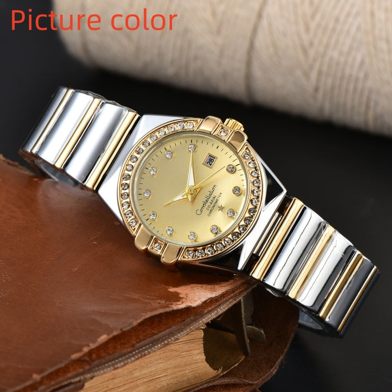 Ome Wrist Watches for 2025 New Womens Watches Three needles Quartz Watch High Quality Top Luxury Brand designer Clock Steel Belt Fashion Diamond con