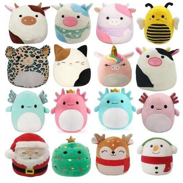 20cm Axolotl Plush Toy 44 Styles Kawaii Cows Dinosaur Frog Stuffed Animals Plushie Baby Toys Soft Pillow Children Gift X241230