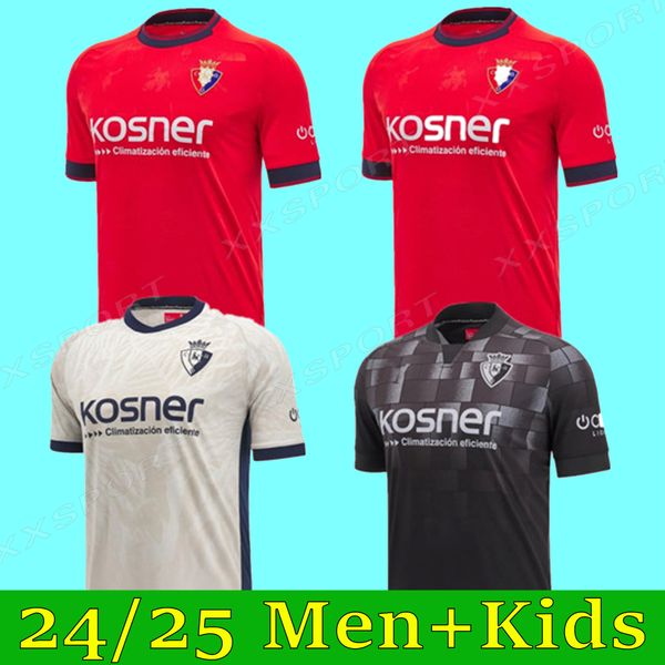 24 25 OSASUNA soccer jerseys RUBEN GARCIA 2024 2025 DAVID GARCIA BUDIMIR OROZ Football Shirts CATENA MONCAYOLA ARESO BARJA Men Uniforms Men