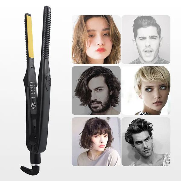3-10 Pencil Mini Fast Heating Beard Straightening Small Flat Iron For Short Hair Straightener 240306