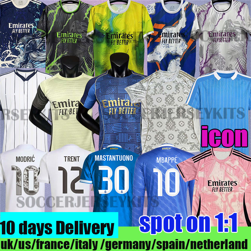 reals 25 26 soccer jersey madrids MBAPPE HUIJSEN soccer jerseys BELLINGHAM football kit shirts VINI JR MODRIC CAMAVINGA RUDIGER TRENT camiseta de fu