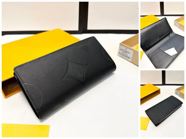 Men wallet designer Purses man card holder organizer Genuine Leather Brazza Long wallets standard men purse money bag portefeuille pouch dam