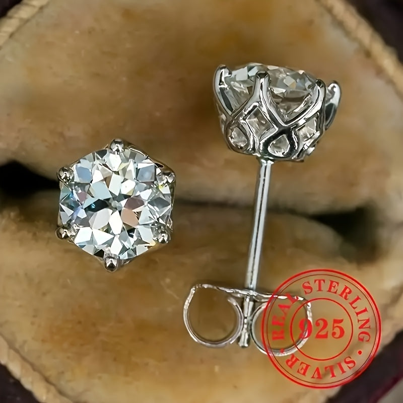 TEMU S925 Sterling Silvery Earring For Men And Women, Casual Daily Jewelry Gift