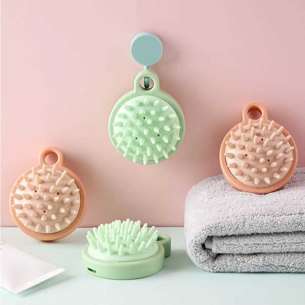 Bath Tools Accessories Silicone Shampoo Brush Head Scalp Massage Comb Hair Washing Comb Body Massage Brush Bath Shower Brush Hairdressing To