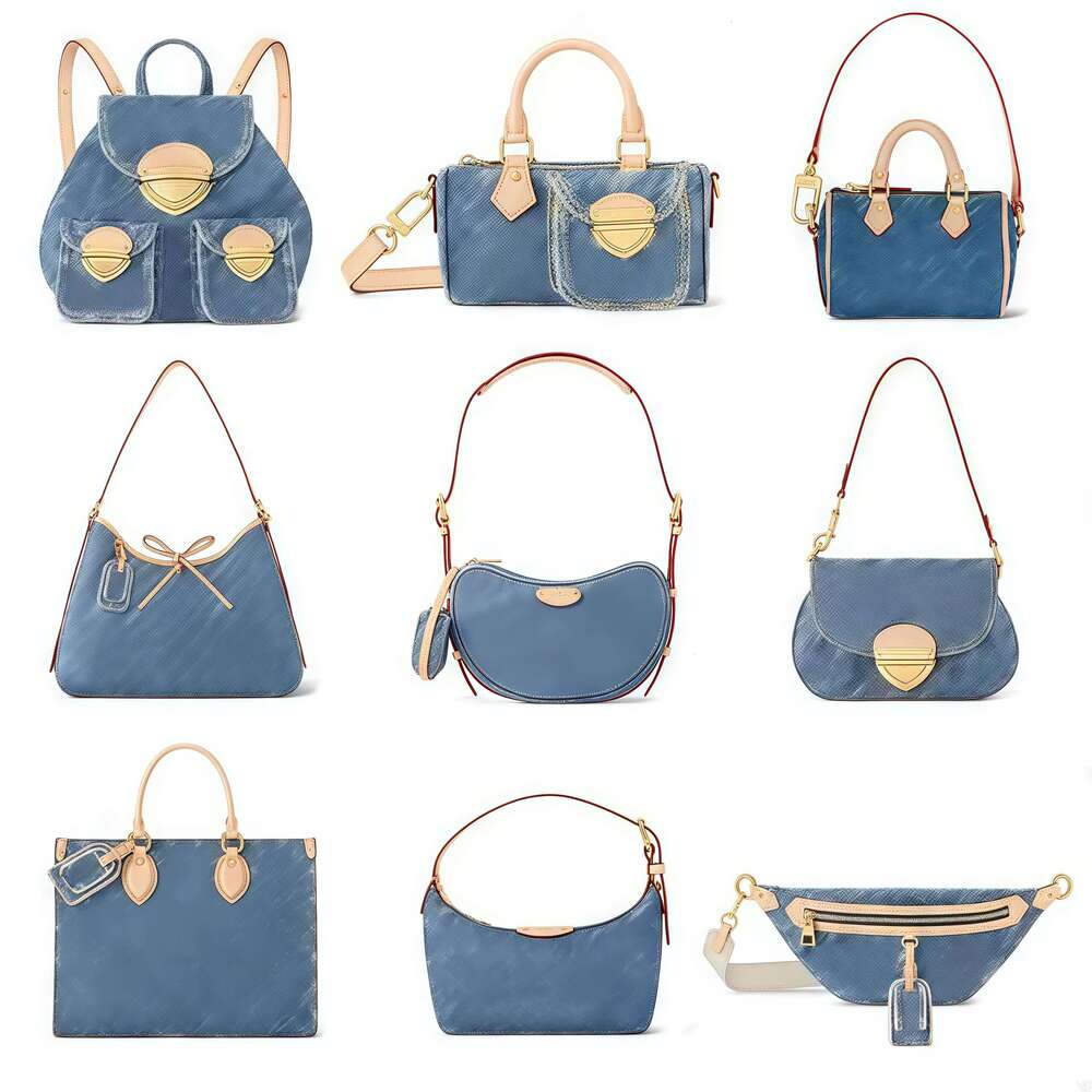 Designer Bag retro denim Shoulder bags Handbag Top Quality blue Denim flower crossbody bag Luxury Tote bag Lady Leather Mini Underarm Bags Women jea