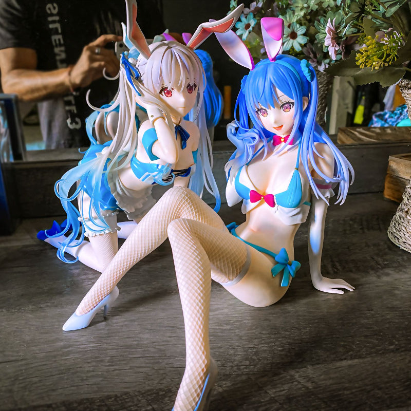 Movie Games 1-4 Native BINDing Bunny Girl Figure Chris Aqua Blue bunny Girl Pvc action Figure Adults Collection Model doll gifts