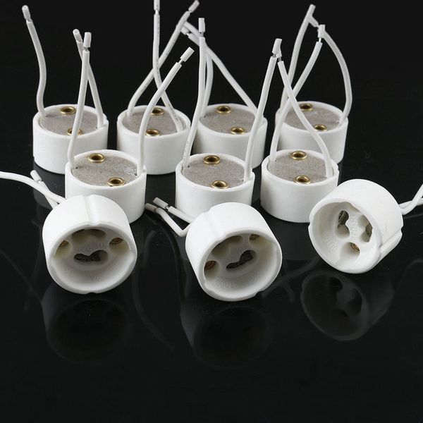 Lamp Holders GU10 Lamp Holder Socket Base Adapter Wire Connector Ceramic Socket for LED Halogen Light Lamp Bases