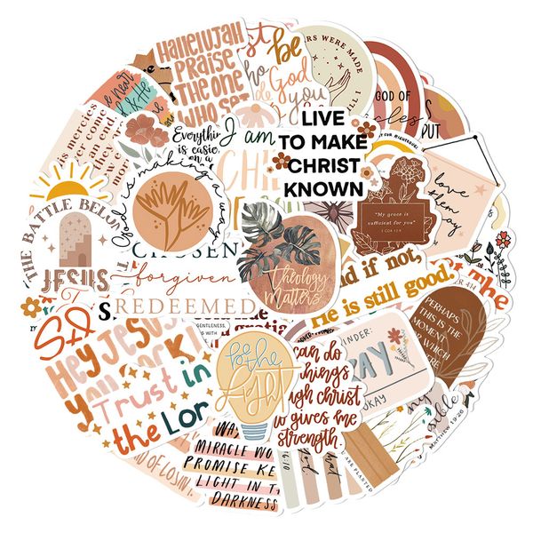 50PCS Graffiti Skateboard Stickers Bohemian Bible For Car Laptop Ipad Bicycle Motorcycle Helmet PS4 Phone Kids Toys DIY Decals Pvc Suitcase