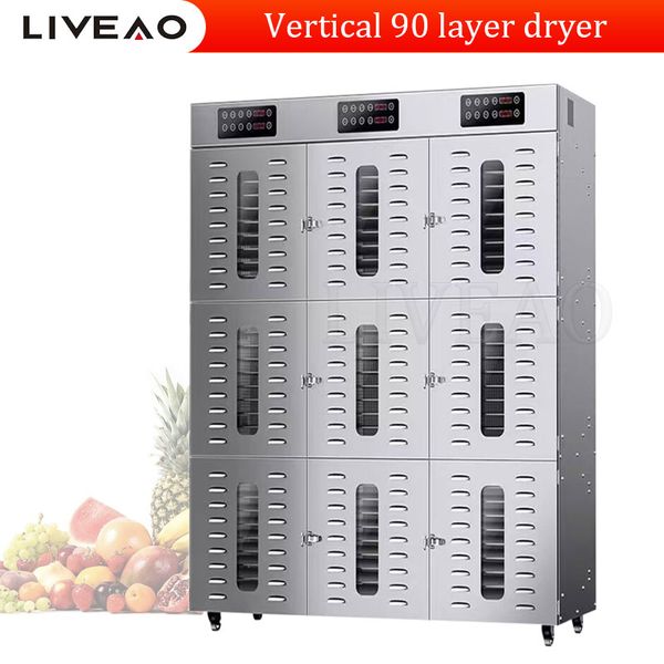 90 60 Trays Food Dehydrator Vegetable Snack Fruit Dryer Multifunctional Drying Machine
