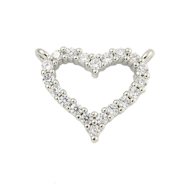 Rack-Beschichtung Messing Micro Pave klar Kubisch Zirkonia Charms