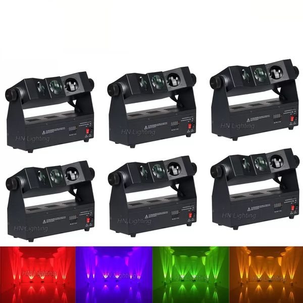 6pcs wireless dmx led par light RGBA 4in1 battery powered tri beam uplights dj effect wall washer uplighting wedding party
