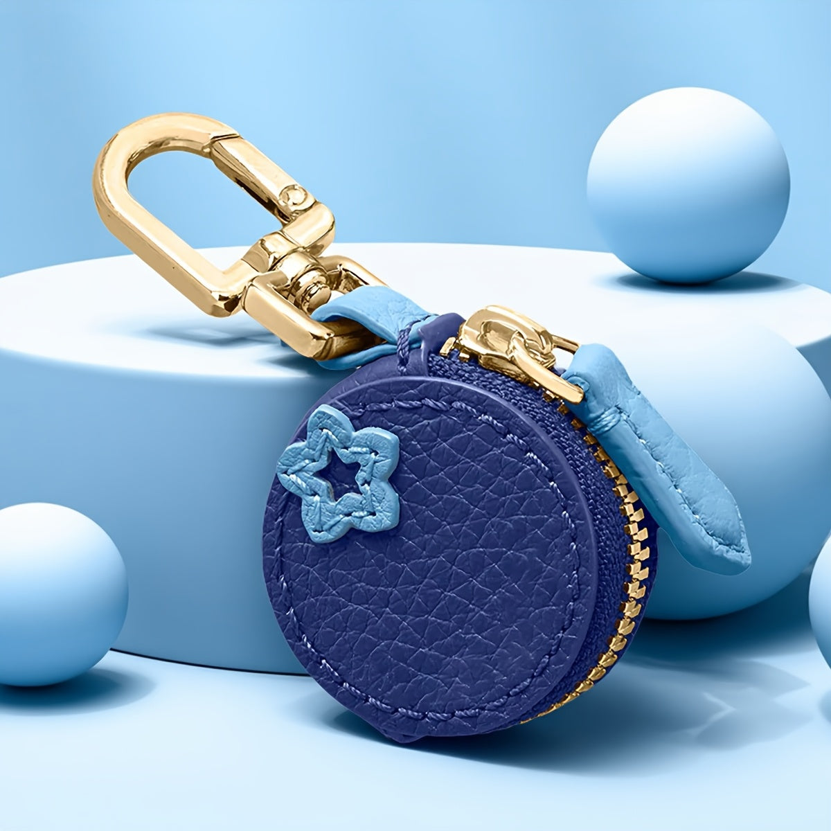 TEMU 1 For Airtag Protective Case, Cute Keychain Pendant With , Orange-shaped Keychain With Zipper Closure | Coin-card Holder, Golden-tone Clasp |