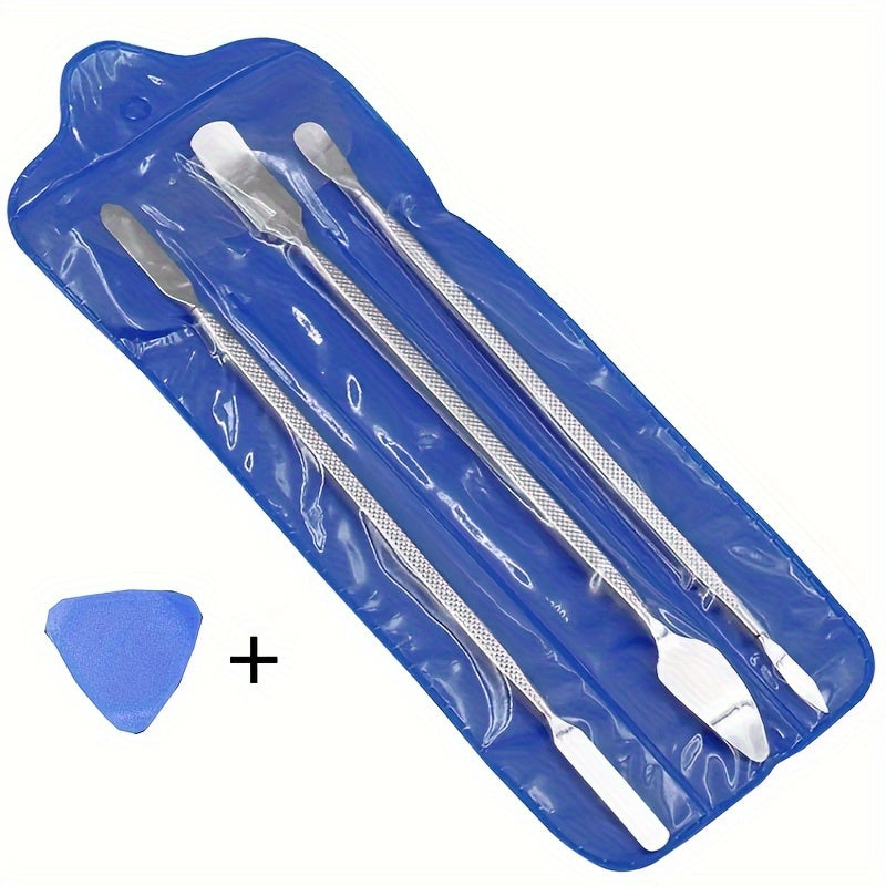 TEMU 3pcs Metal Pry Bar Set For Electronics Repair - Essential Disassembly & Shell Opening Tools, No Power Needed