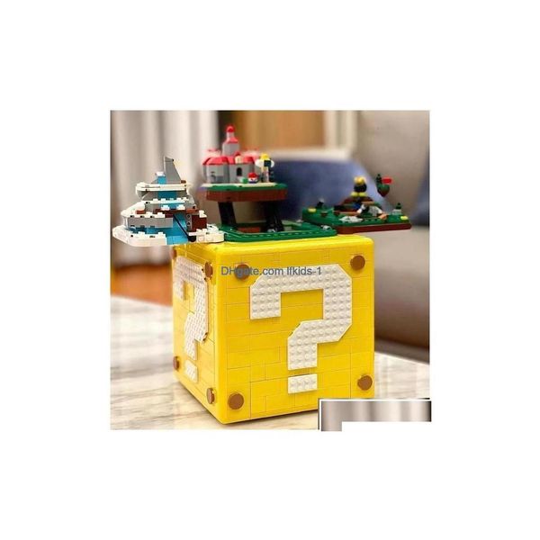 Kids Blocks Toys Gift Set Atible 71395 Birthday Movie Game Modar Ed 64 Question Mark Box Model Building Bs Yjghgfh Drop Deli Delivery Otux2