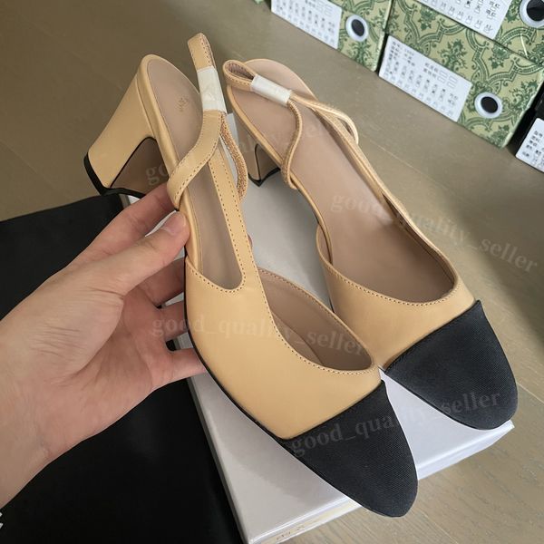 2025 Women Quilted GenuineLeather Slip on Ballerina LuxuryRound Toe Ladies Dress shoes slingbacks