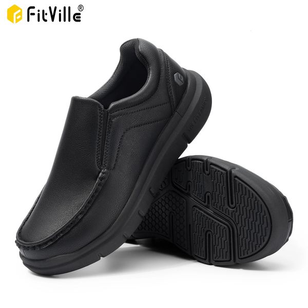 Fitville Mens Shoes largura largura Casual Casual Lightweight para pés inchados com arco apoia alívio da dor 250102