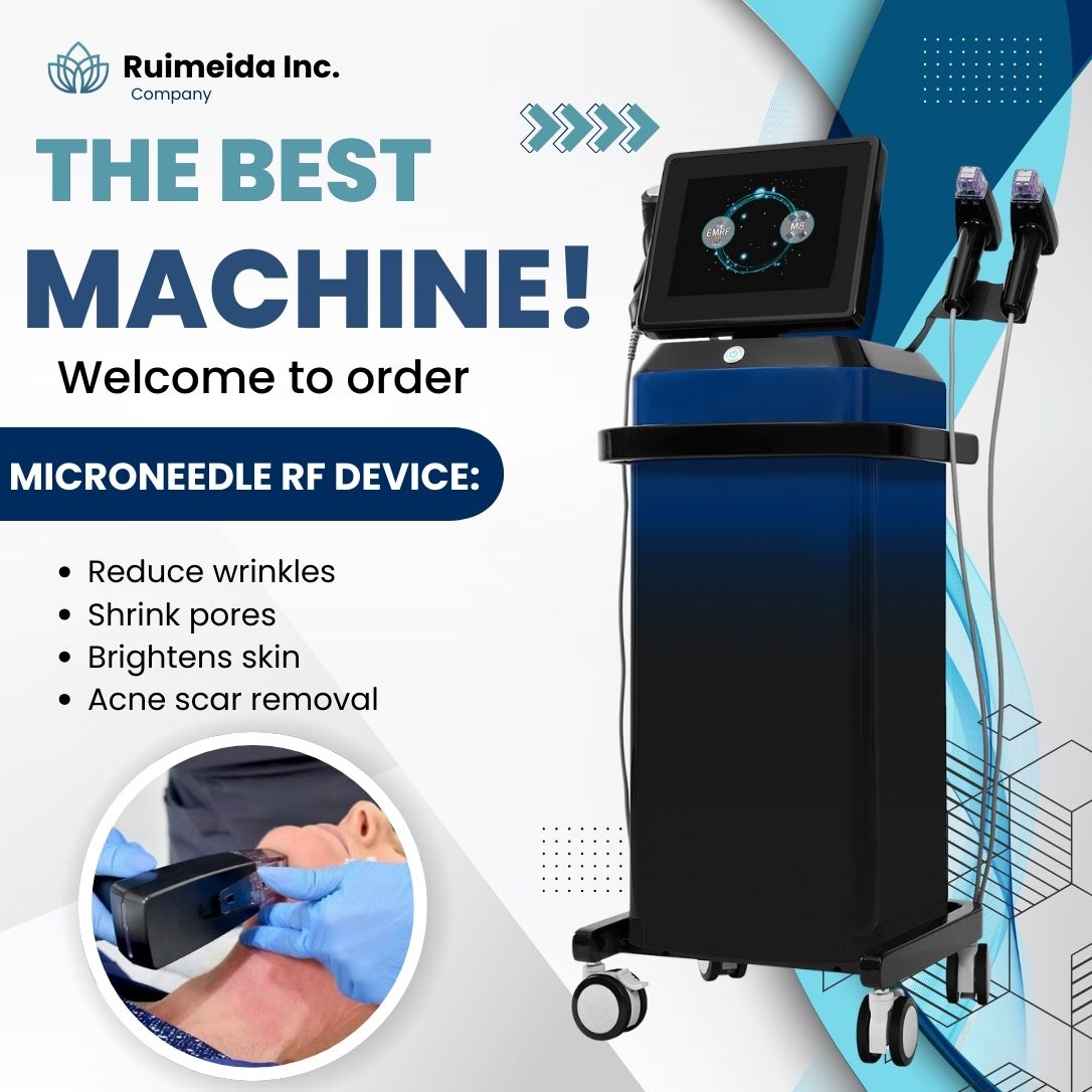 Professional RF Microneedling Machine 3 In 1 With Ice Hammer For Wrinkle Removal Forehead Lines Feet Neck Wrinkles Skin Tightening Anti-Aging Care