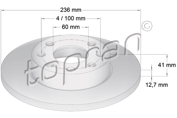 Brake Disc TOPRAN 200 935