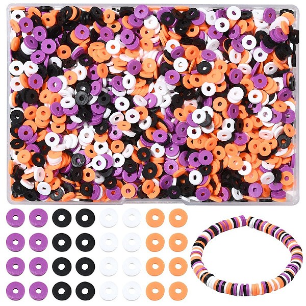 1880Pcs 4 Colors Handmade Polymer Clay Beads
