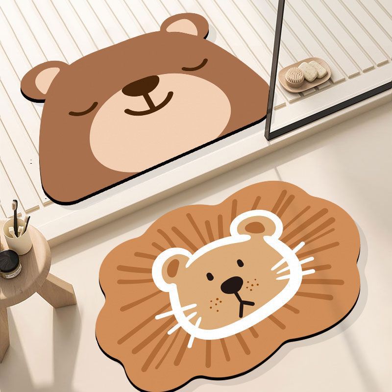 Cute Floor Mats Kitchen Non-slip Mats Bathroom Absorbent Mats Toilet Door Mats