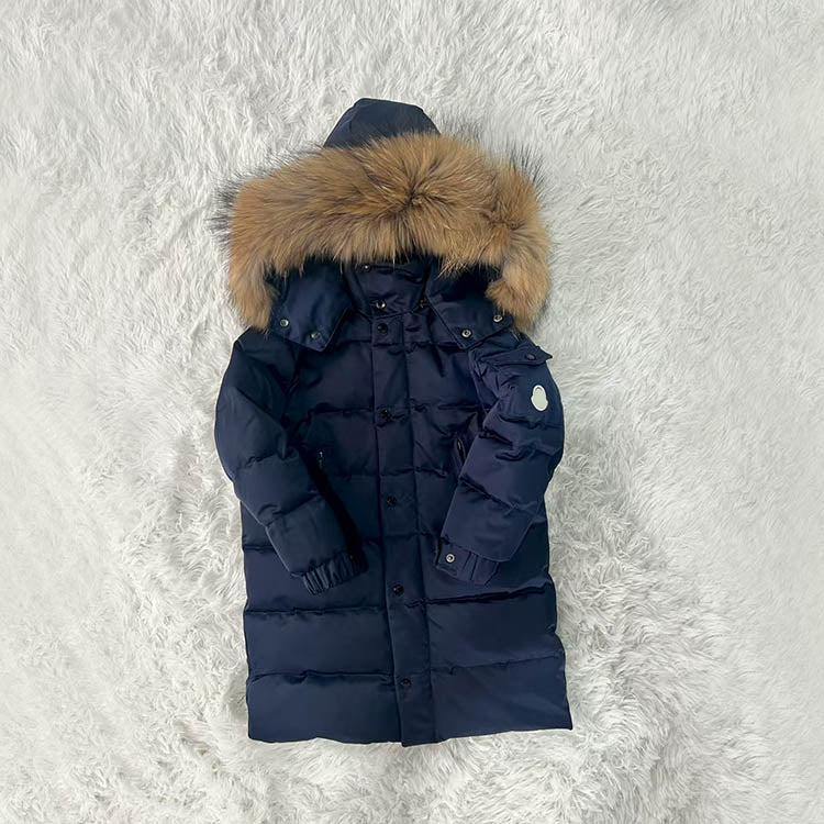 Luxury Kids Coats Boys Down Coat Girls Designer Winter Clothers Baby clothing Hooded Fasion Jacket Thick Warm Outwear Glossy Red Blue Black Size: 90