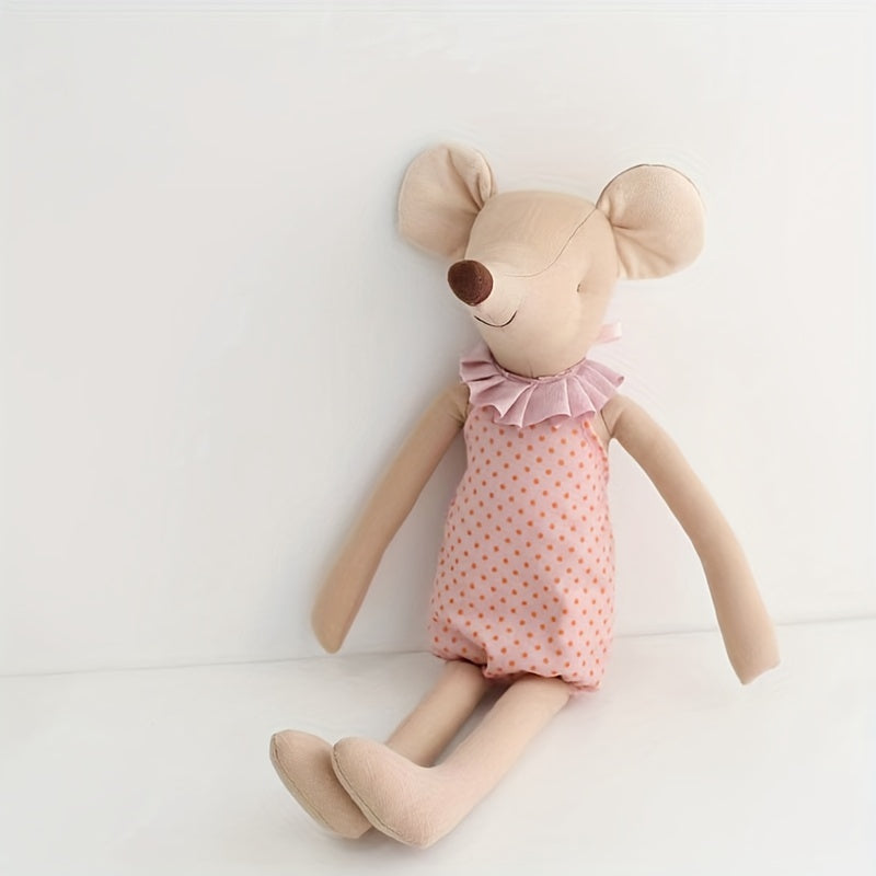 TEMU Mushroom Bear 2-in-1 Plush Hamster Toy Set, Cute Linen Stuffed Animal Dolls, , Perfect Birthday Gift For