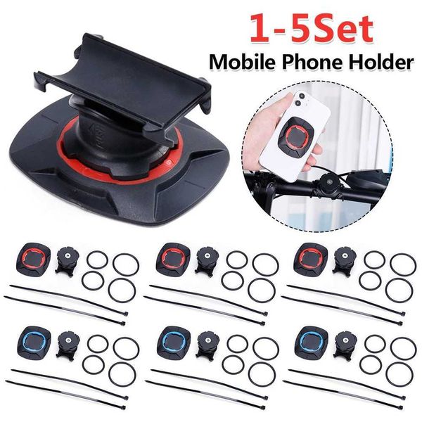 1-5Set Bicycle Handlebar Phone Stand Detachable Mountain Road Bicycle Phone Clamp Motorcycle Phone Bracket for Riding EquipmentT250109