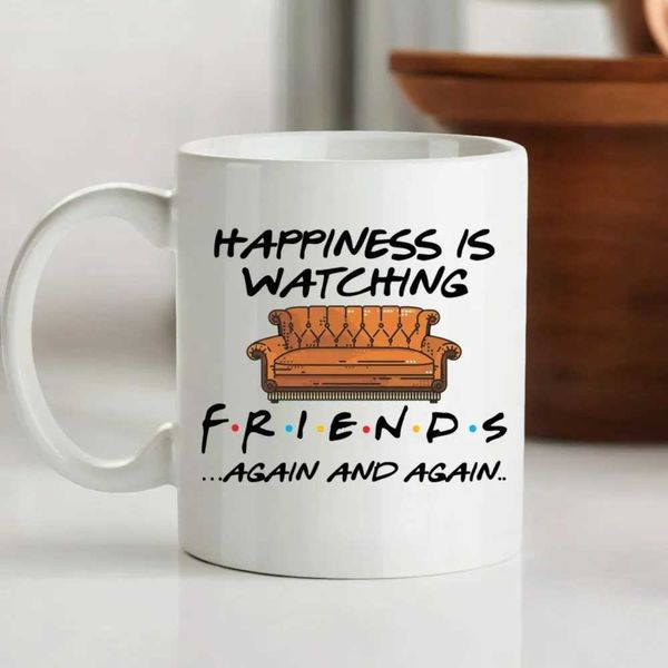 Cozy Friends Christmas Travel Beer Cup Porcelain Tea Coffee Ceramic gs | Cups of Coffee DrinkwareT250116