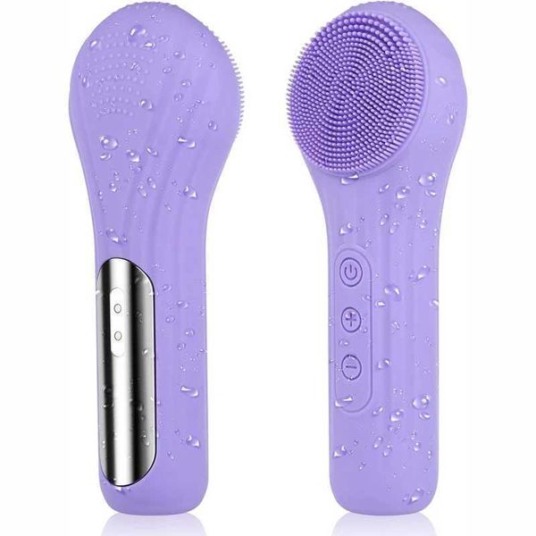 Electric Silicone Facial Cleanser Brush Sonic Vibration Skin Care Cleansing Tools Beauty Cleaning Face Scrubber Cleanser Brush Y240821