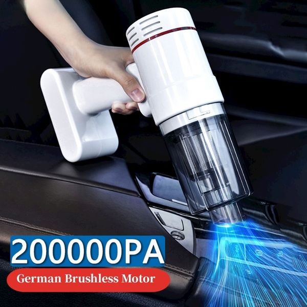 Vacuums Car Vacuum Cleaner Metal Filter German Brushless Motor 200000PA Wireless Portable Accessory Automotive Handheld Home Electrical 2308