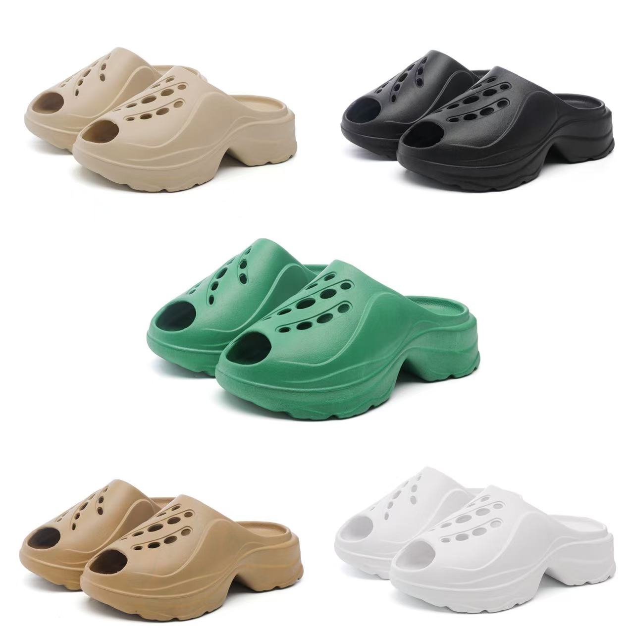 25SS designer slides neutral soft slippers thick-soled anti-slip sandals hole shoes fashion breathable lightweight shoes leisure beach flip flops me