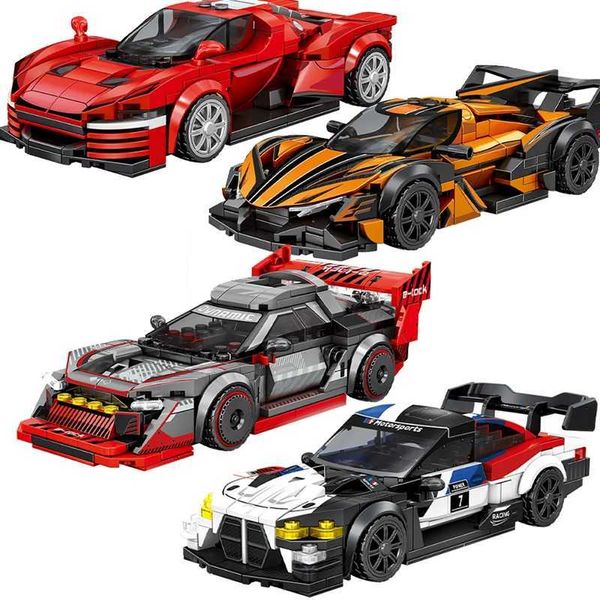 Technical Car City Speed Champion Racing Car Building Blocks Sports Car Garage Carro Rennau Voiture MOC Veículo criativo ToysC250120