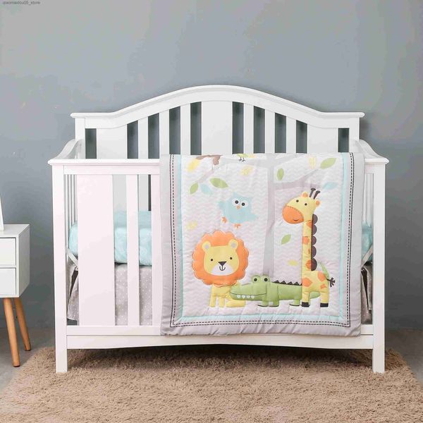 Bedding Sets 3 piece crib set suitable for hot selg boys girls including quilts and baby cribs Q240228